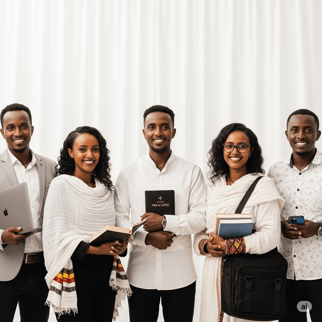 Ethiopian missionaries helping children in rural communities